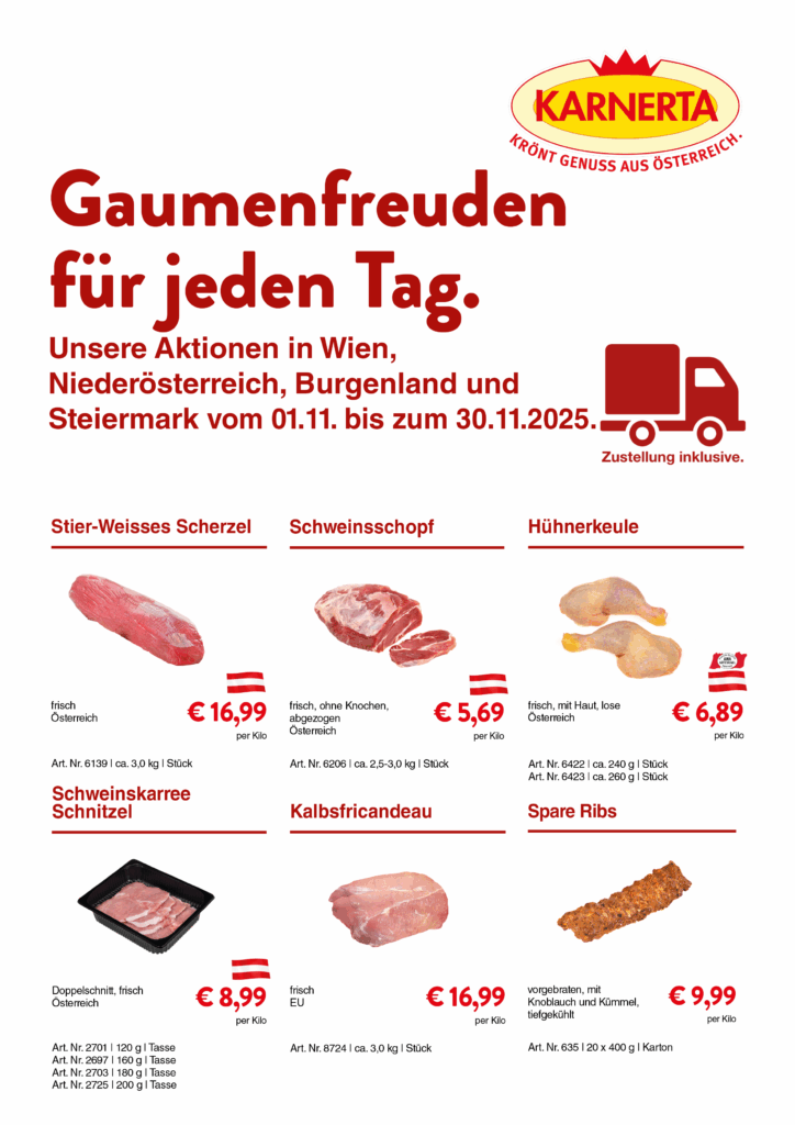 Gastro-Aktion November Wien und Graz