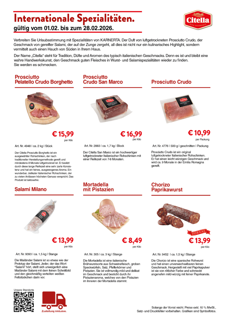 Internationale Spezialitäten