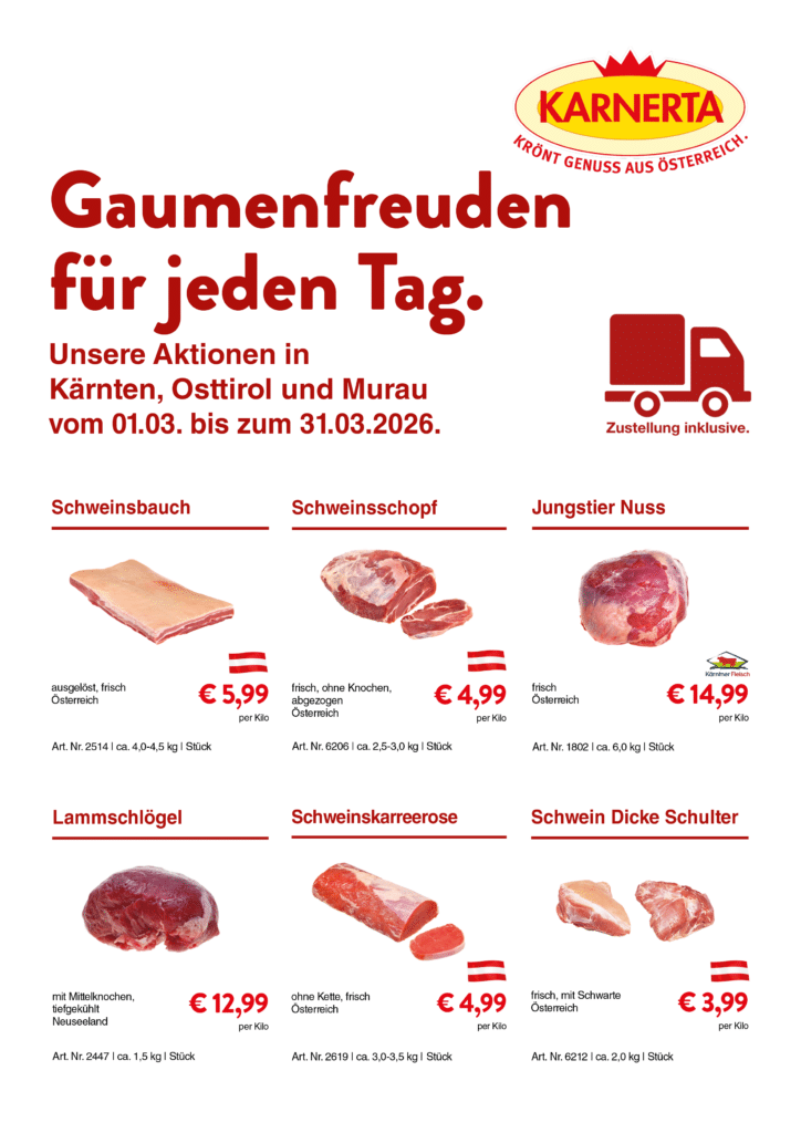 Gastro-Aktion März Kärnten-Murau-Lienz