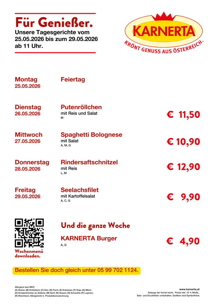 Menüplan KW 22