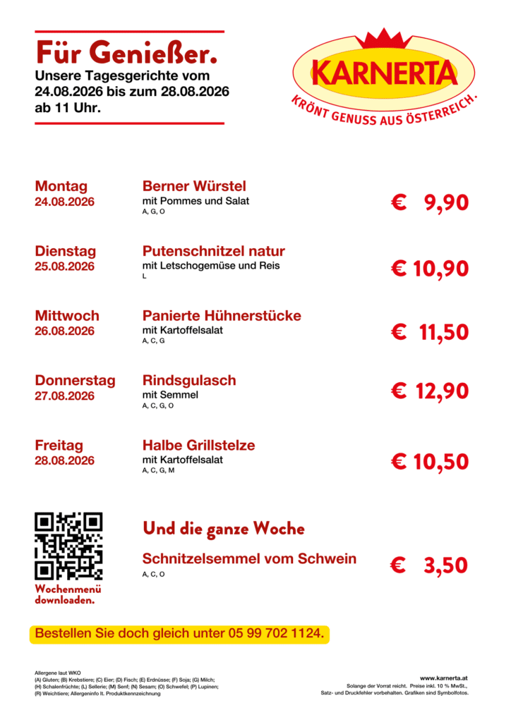 Menüplan KW 35