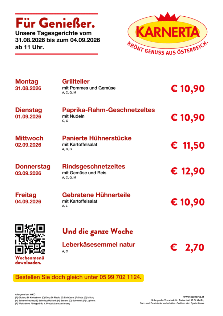 Menüplan KW 36