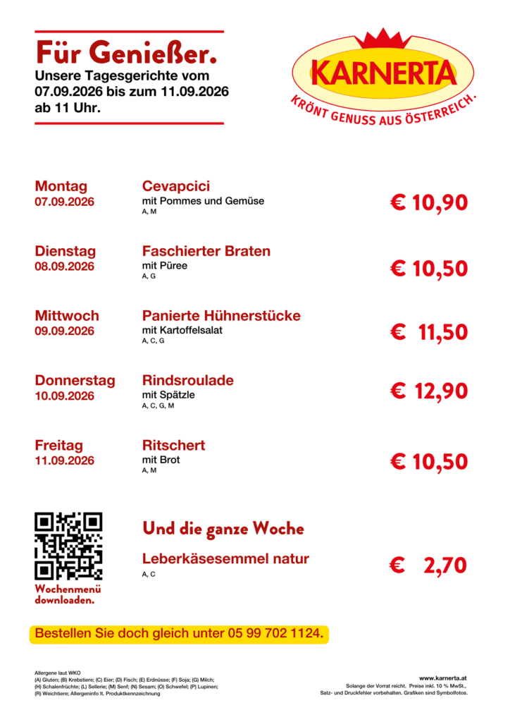 Menüplan KW 37