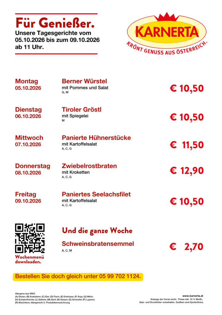 Menüplan KW 41